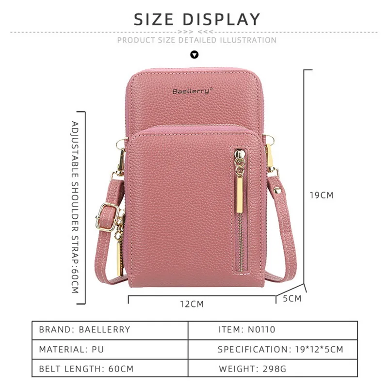 

2020 Fashion Cell Phone Bag Case Women's Bag Pu Leather Female Card Purse Small Crossbody Shoulder Bags Ladies Wallet Handbags