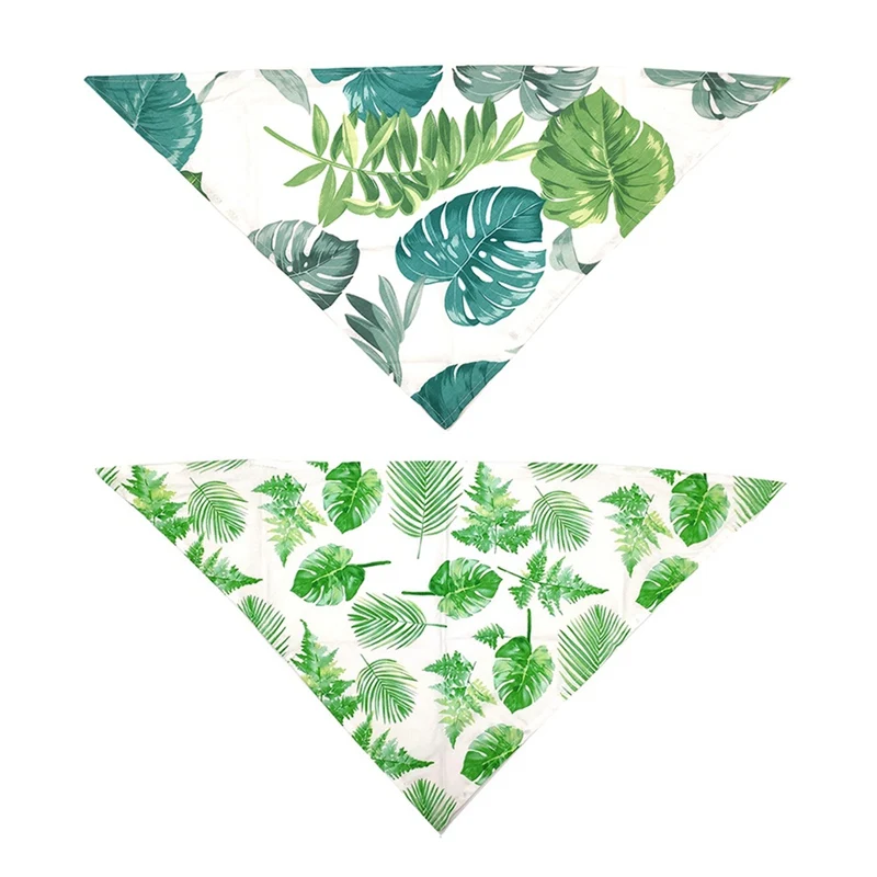 Бандана для собак с принтом листьев шарф из полиэстера домашних животных платок