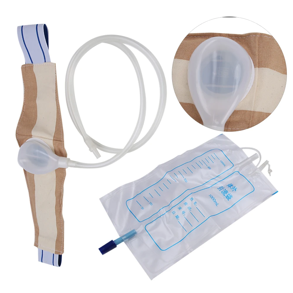 Male Urine Bag Day Night Dual Use Wearable Men For Bedridden Patients Medical Latex Collector Toilet Pee Hol | Красота и здоровье