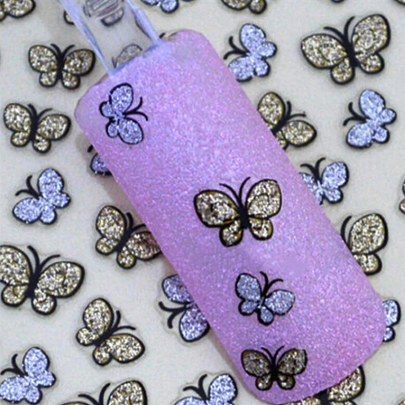 

Butterfly Nail Glitter Art Stickers Tips Decoration Manicure Decor