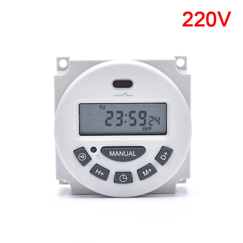 ЖК дисплей источника питания digital 12V / 220V AC 7 дневный программируемый таймер