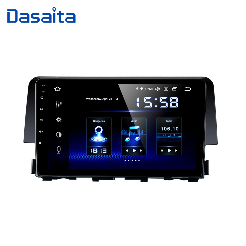 Автомагнитола 9 дюймов 1 Din Android 10 0 для Honda Civic 2015 2016 GPS навигация стерео MAX6 DSP 64 Гб ПЗУ