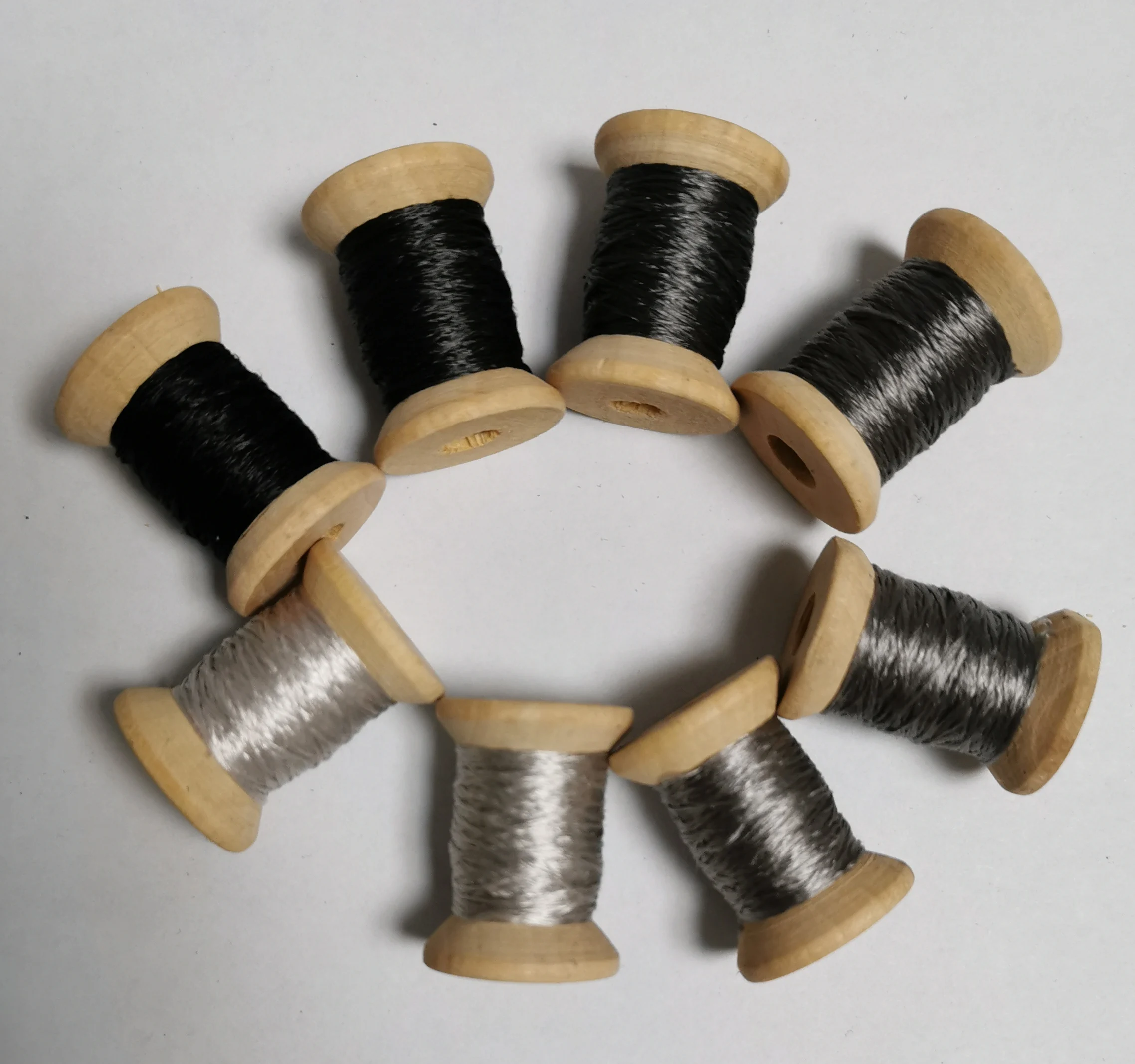 8 Катушек 100% натуральный шелк тутового шелкопряда вышивка нить для ручной