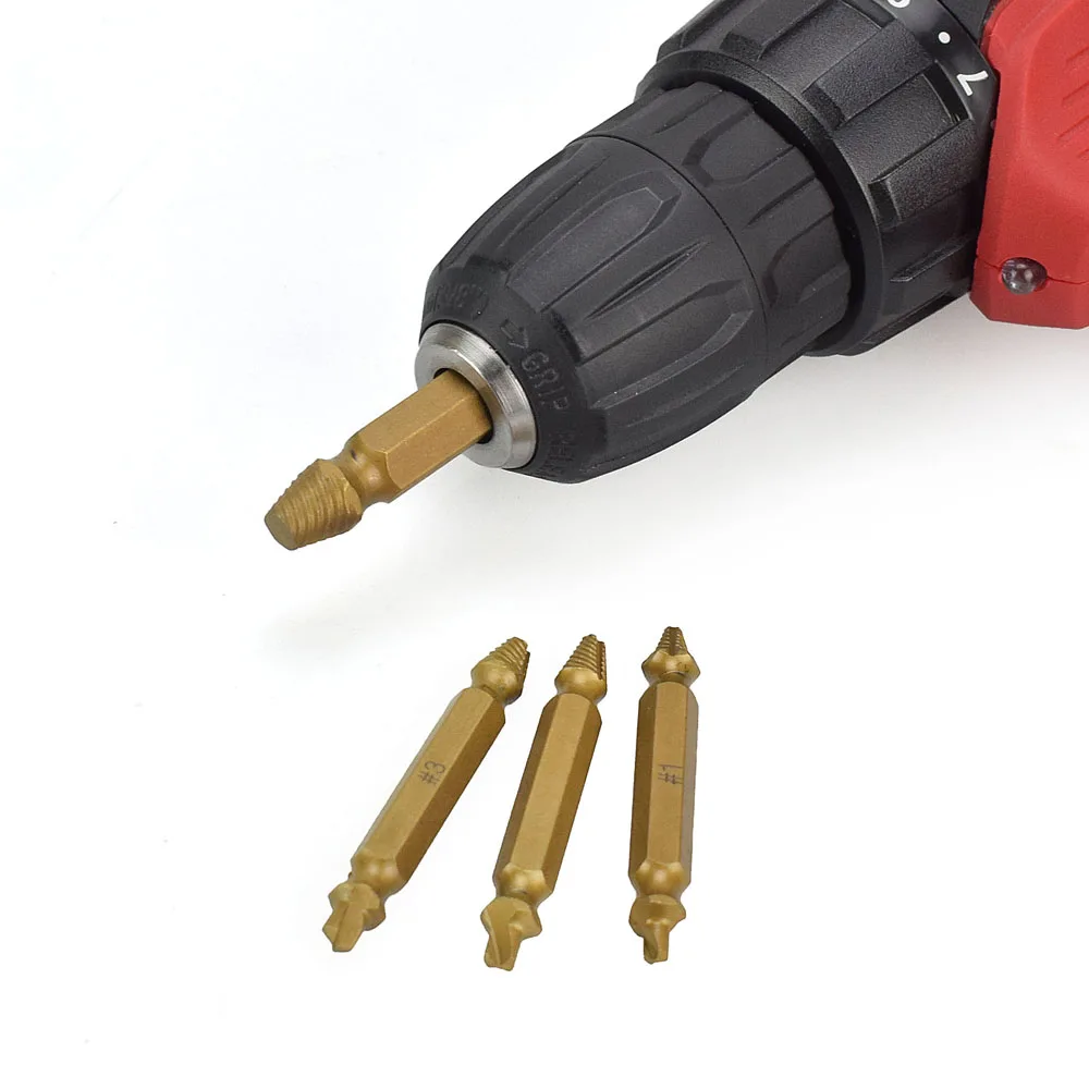 NEWACALOX 4 шт./компл. ручной инструмент двухсторонний Съемник сломанного винта набор