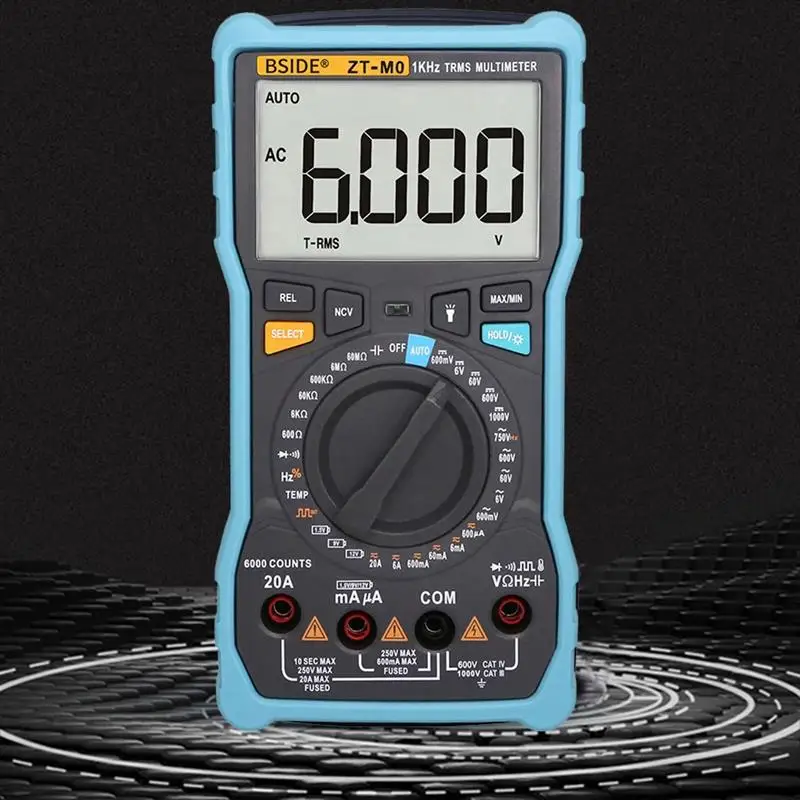 

BSIDE ZT-M0 Digital Multimeter True RMS 6000 LCD Display DC/AC Current Voltage Capacitance Resistance Temperature Test