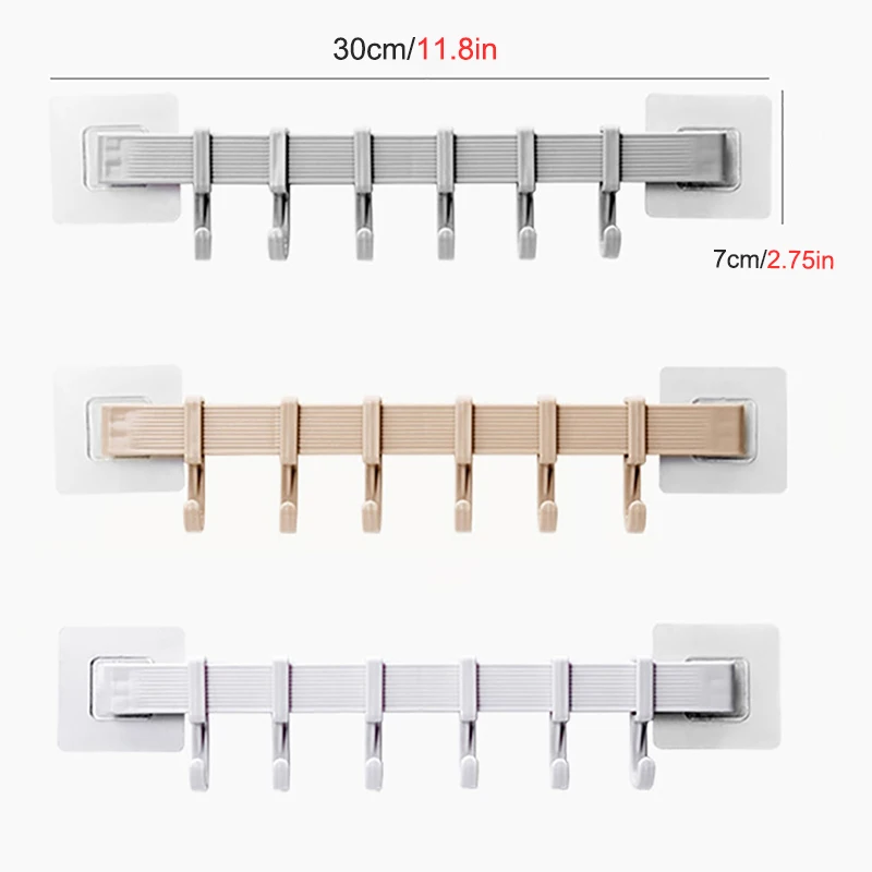 Мощный крючок 6 ровных крючков без следов наклейки гвоздей настенный