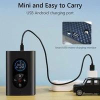 car air pump portable car air compressor electric cordless inflator motorcycle rechargeable led auto light for car digital c5f7
