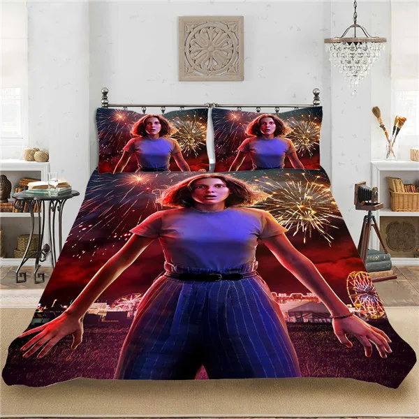 Комплект постельного белья из аниме очень странные дела 3 шт./компл. простыня для