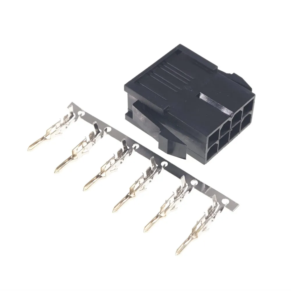 

10Pcs 5559 4.20mm 8P 8PIN Plug Housing Dual Row Panel Mount PC Computer ATX CPU Power Connector Mini-Fit Male Crimp Terminal