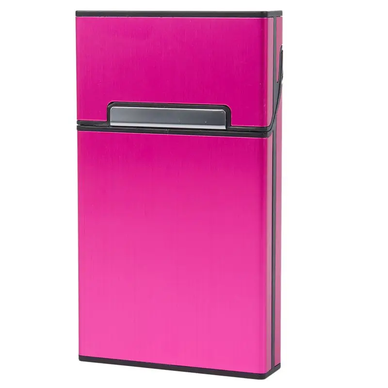 New Ultra Thin Fashion Pipes Creative Personality Cigaret Case Slim Metal Cigarette Box Gift Women Holder(pink) | Дом и сад