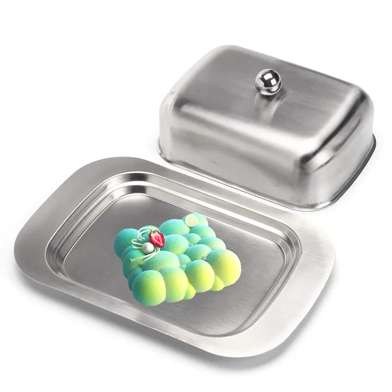 Ящик для масла из нержавеющей стали хранения фруктового салата обеденный поднос