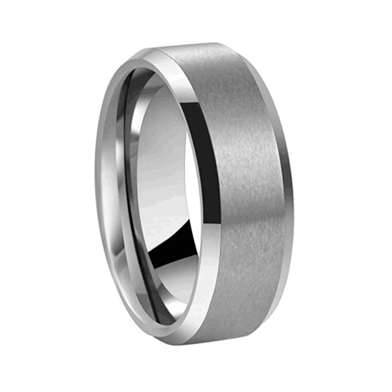 

Titanium steel ring aperture Lhasa chamfer can be inlaid with curved jewelry, neutral fashion simple jewelry, does not fade