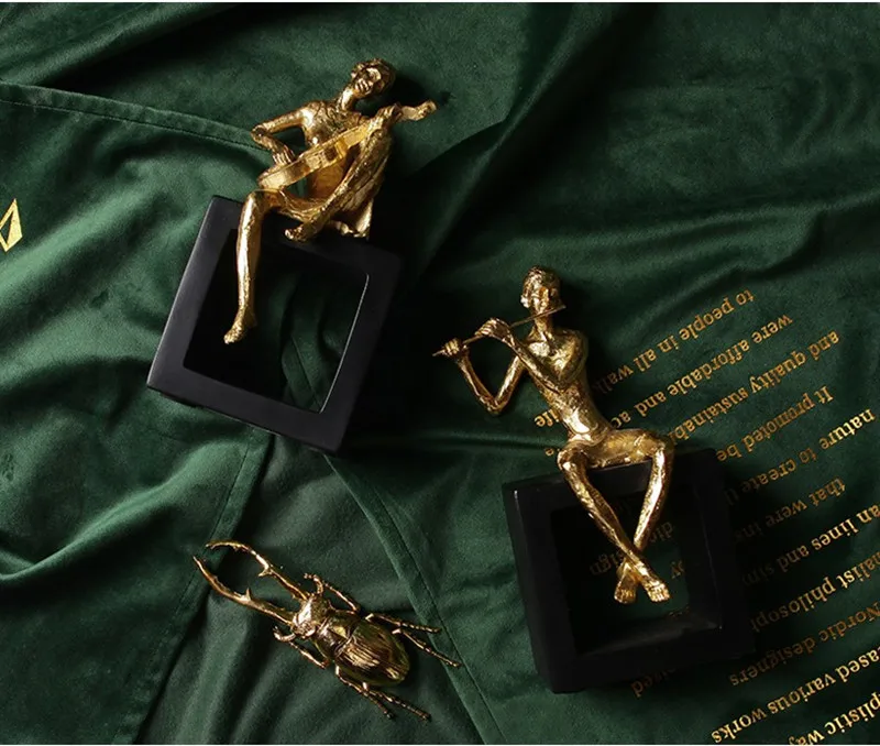 [MGT] Европейский оригинальный золотой скрипач музыкальный смоляный Современный