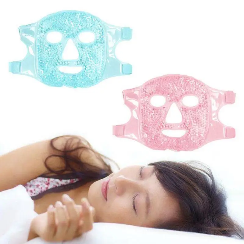 

Холодная гелевая маска для лица, холодный компресс, голубая маска на все лицо, релаксация, снятие усталости, охлаждающая подкладка, охлаждаю...