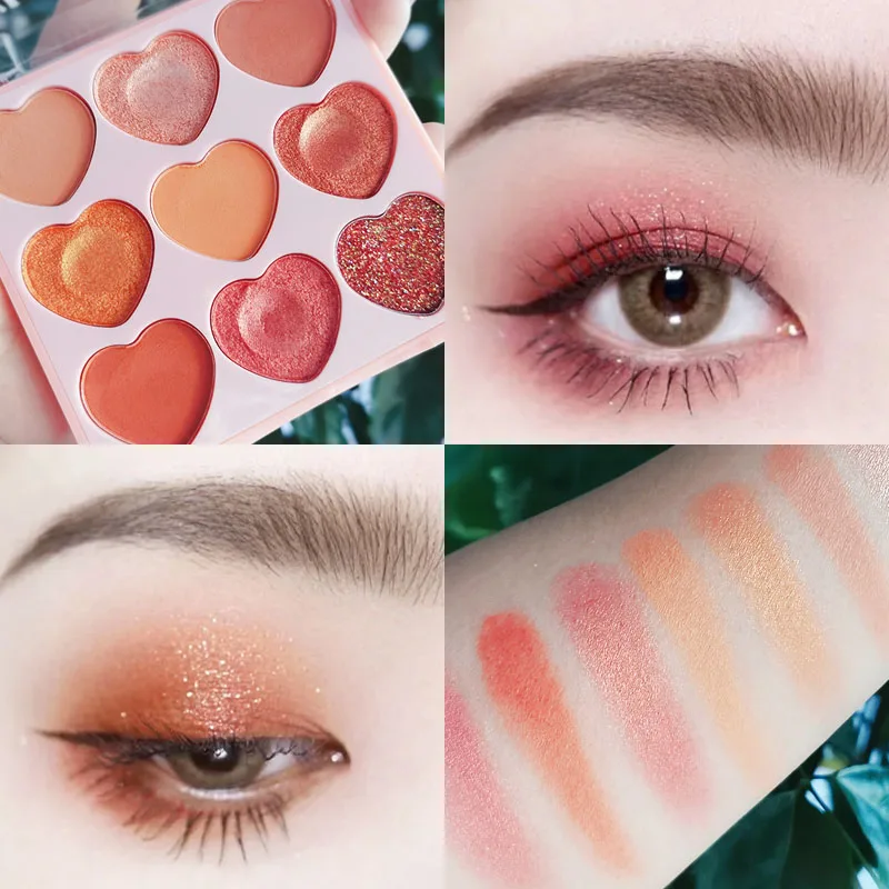 

9-color Eyeshadow Palette Matte Earthy Pearlescent Eyeshadow Matte Sequins Stage Makeup Eyeshadow Palette TSLM1