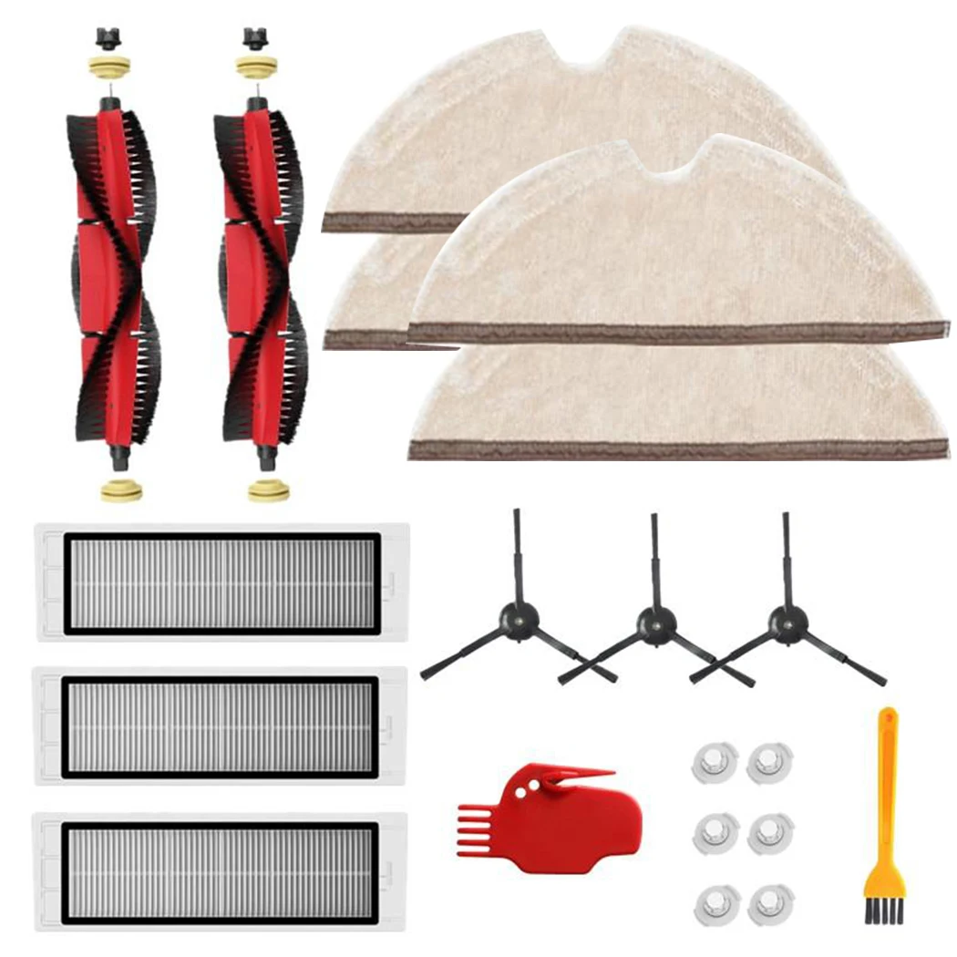 

Main Brush Side Brush Filter Screen Mop For Xiaomi Roborock S50 S51 S52 S53 S54 S55 S5 S5MAX S6 S6PURE S6MAXV E2 E3 E4 1 1S
