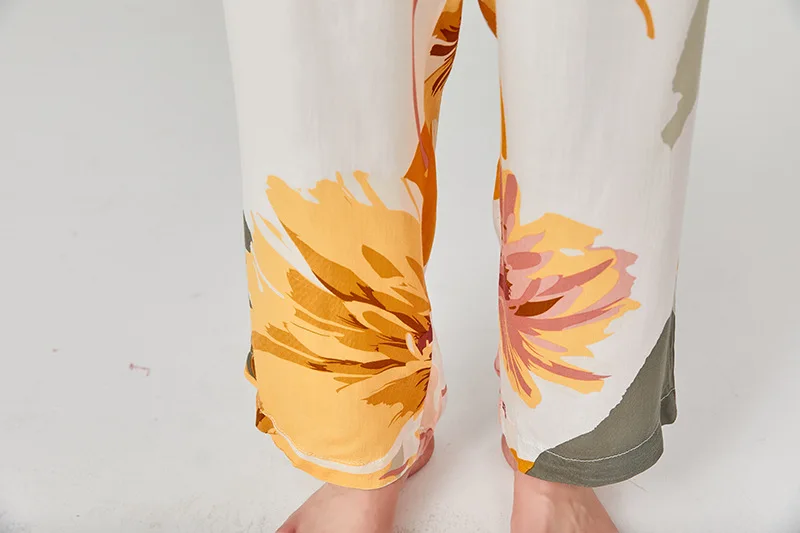 

Women Printing Pajamas Set Long Sleeve and Pants Sleepwear Clothes Pijamas Women Cotton Viscose Pijama Femme Clothes for Home