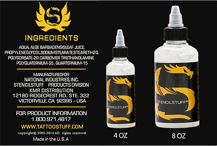 Профессиональное масло для тату чернил трансферный гель 250 мл формула