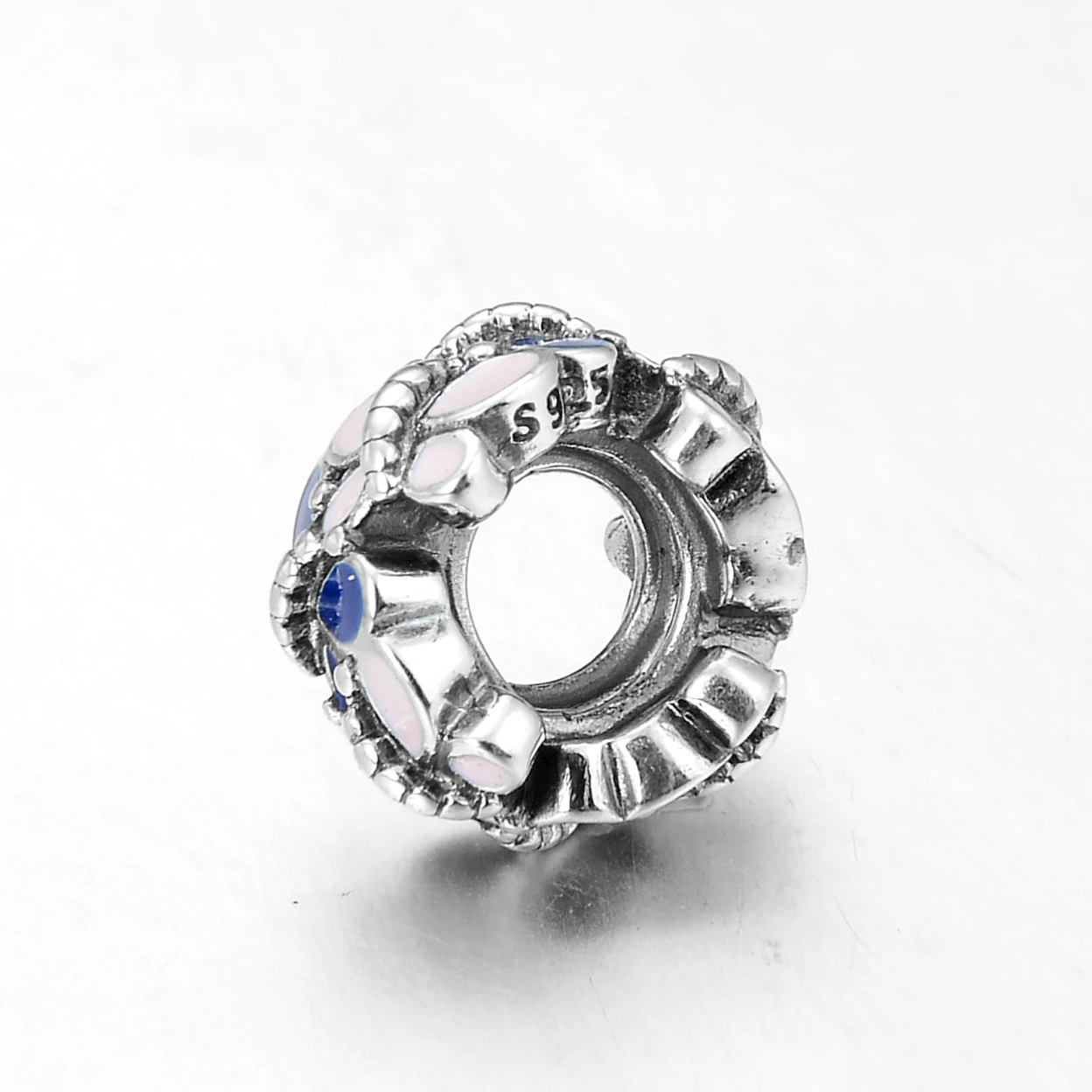 Настоящее 925 пробы серебро красочная эмаль Бабочка теплые милые очаровательные