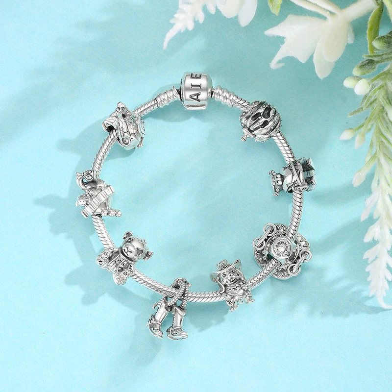 

Gothic style western cowboy 925 Sterling Silver Original Designer Charms Jewerly Making fits DIY Beads Europe Bracelets Bangles