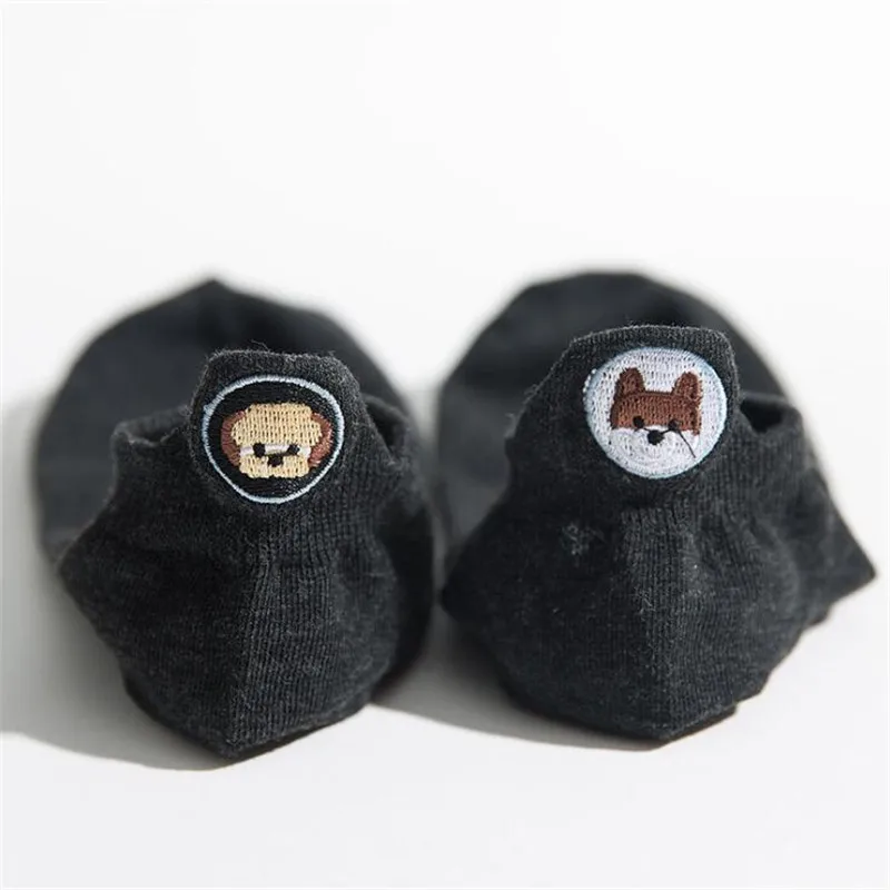 

Fashion Women Cute Cartoon Socks 8Pairs/Lot Summer Autumn Black Orange Dog Ankle Socks Women's And Lady Girls Cotton Socks
