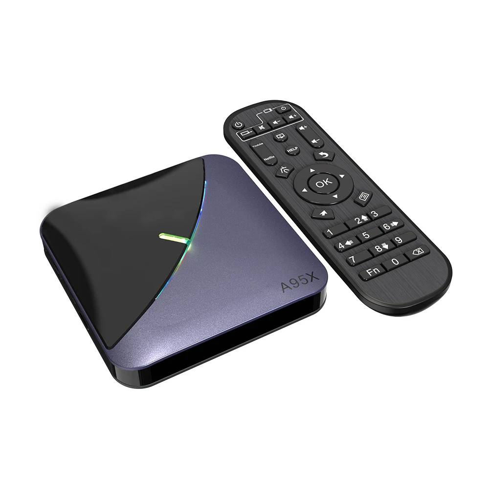 A95X F3 Air Smart tv Box Amlogic S905X3 Android 9,0 tv Box 4GB 64GB 2,4G 5G Wifi 8K RGB светильник медиаплеер 4K Netflix A95X Box