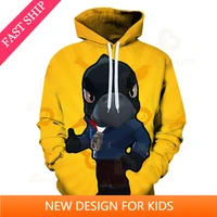 3d swearshirt boys girls tops browlers penny and starchild wear shooting game kids sweatshirt shark max hoodie clothes