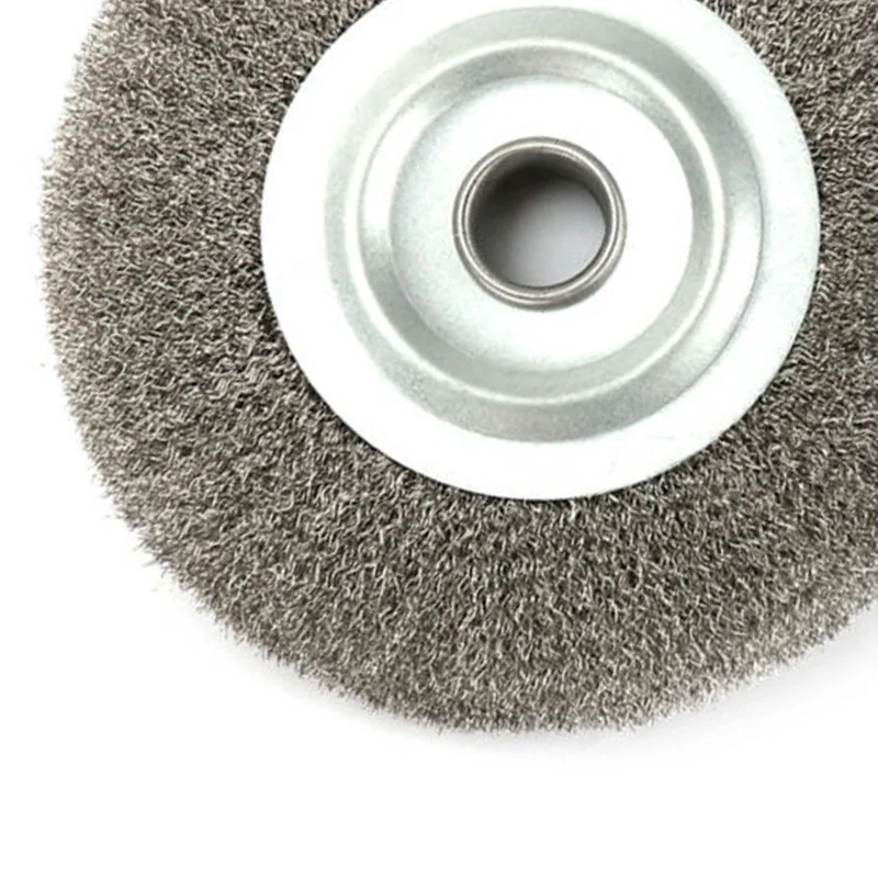 

Stainless Steel Crimped Wheel Brush Bench Grinder Rust Removal Portable