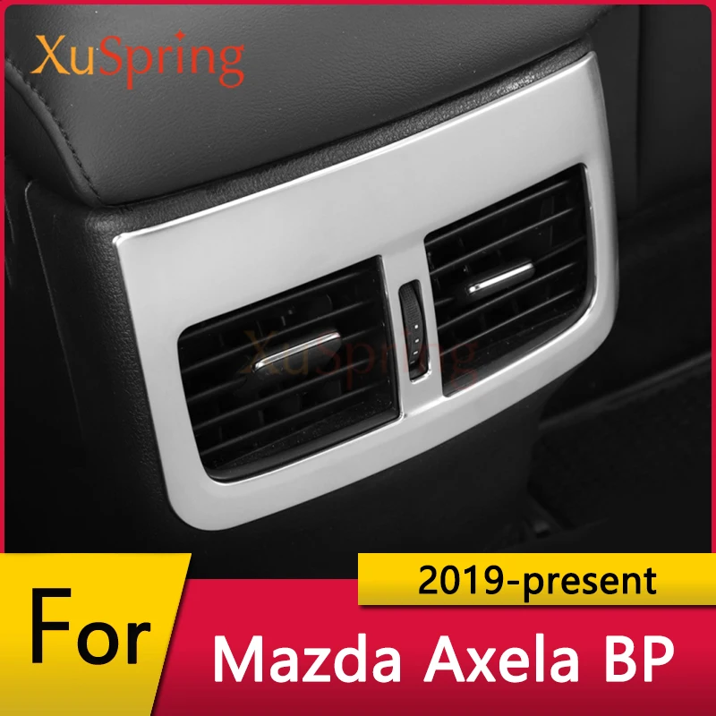 

For Mazda Axela 2019 2020 2021 BP Car Rear Console Center Air Conditioner Vent Outlet Frame Cover Trim Stickers Styling