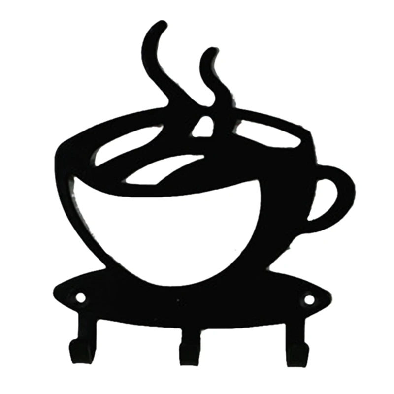 

4 Creative Coffee Cup Wall Hanging Nordic Minimalist Style Personalized Home Key Hooks