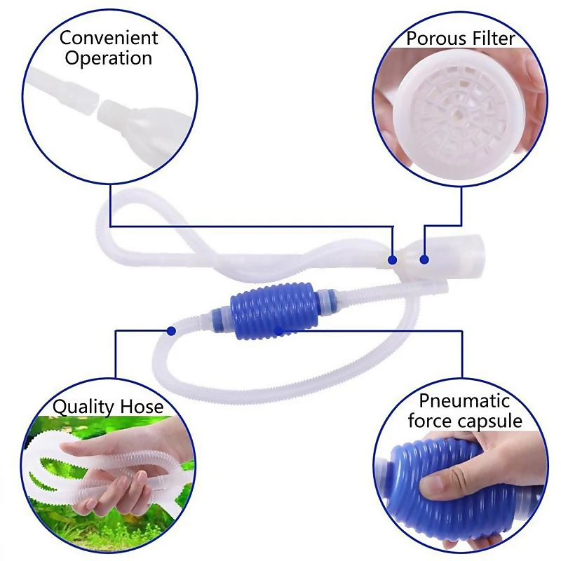 Аквариумный сифон аквариумный пылесос насос полуавтоматический Сменный фильтр