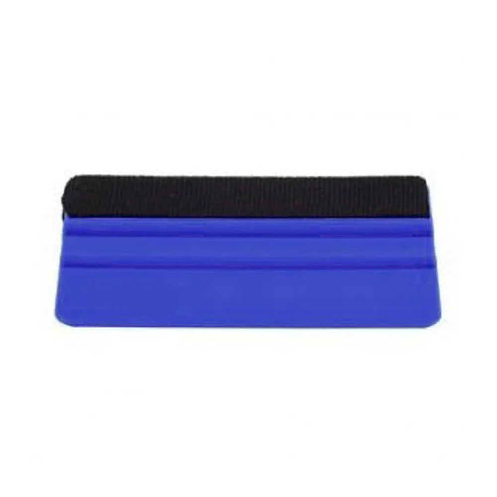 

2 Pcs Car Wrapping Applicator Tools Fabric Felt Scrapers Rectangle Blue Squeegees Automotive Film Tools Car Accessories