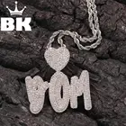 Двухслойный кулон в стиле хип-хоп, с застежкой в виде сердца