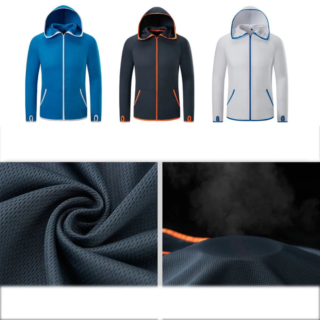 Мужская ветрозащитная быстросохнущая Солнцезащитная водонепроницаемая куртка