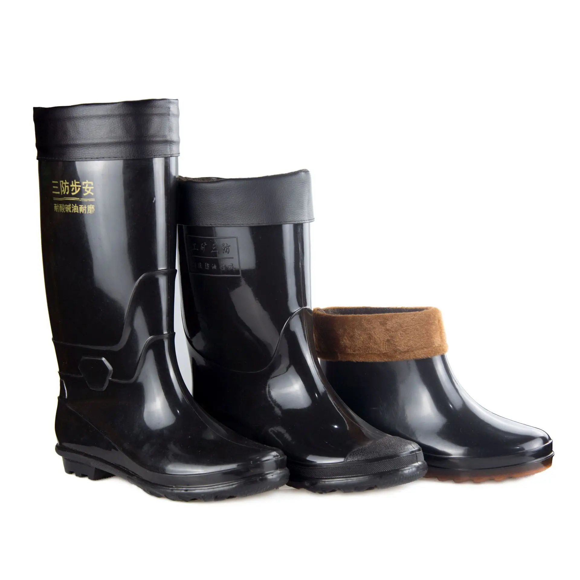 Мужские высокие ботинки из плюша защищающие работу износостойкие