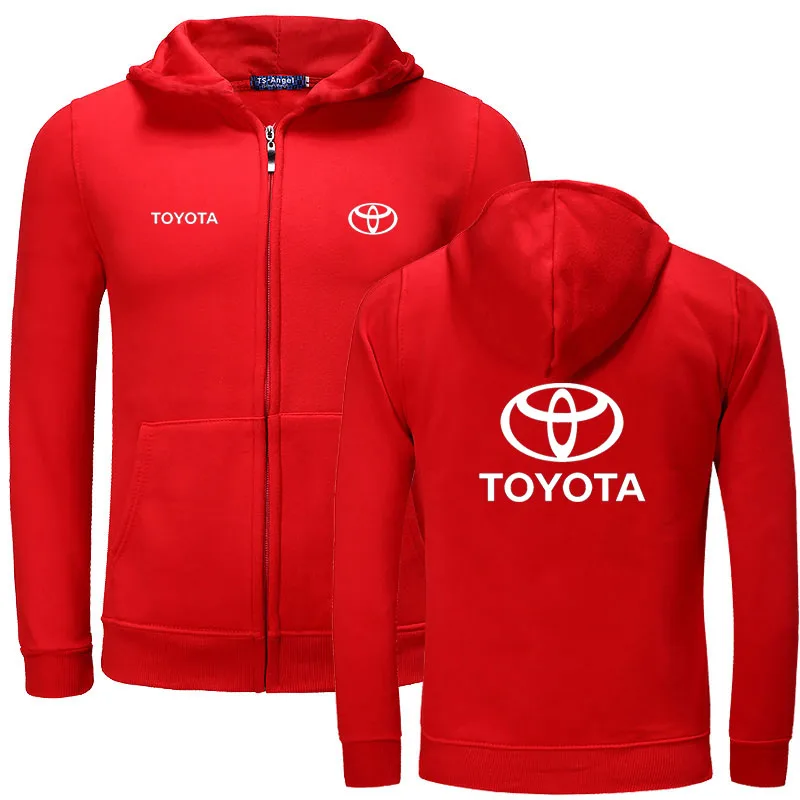

Новинка зимние мужские флисовые теплые толстовки Toyota на молнии толстовки с капюшоном на молнии Осенняя хлопковая спортивная одежда