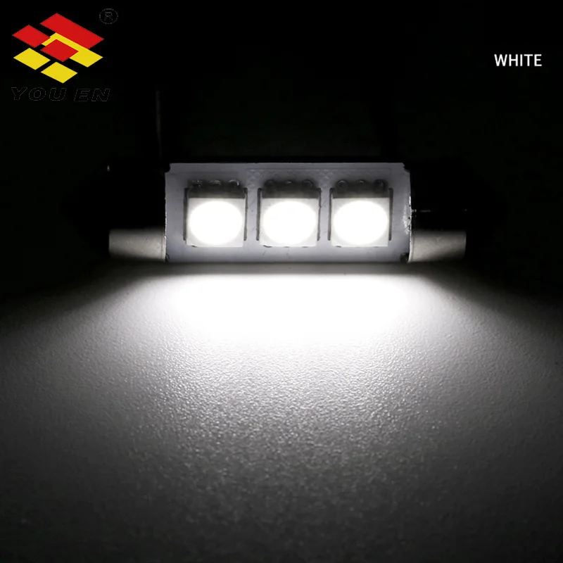 YOUEN C5W 5050 3 Smd 3Smd 36 мм 39 41 Dc 12 В гирлянда внутренняя купольсветильник лампа