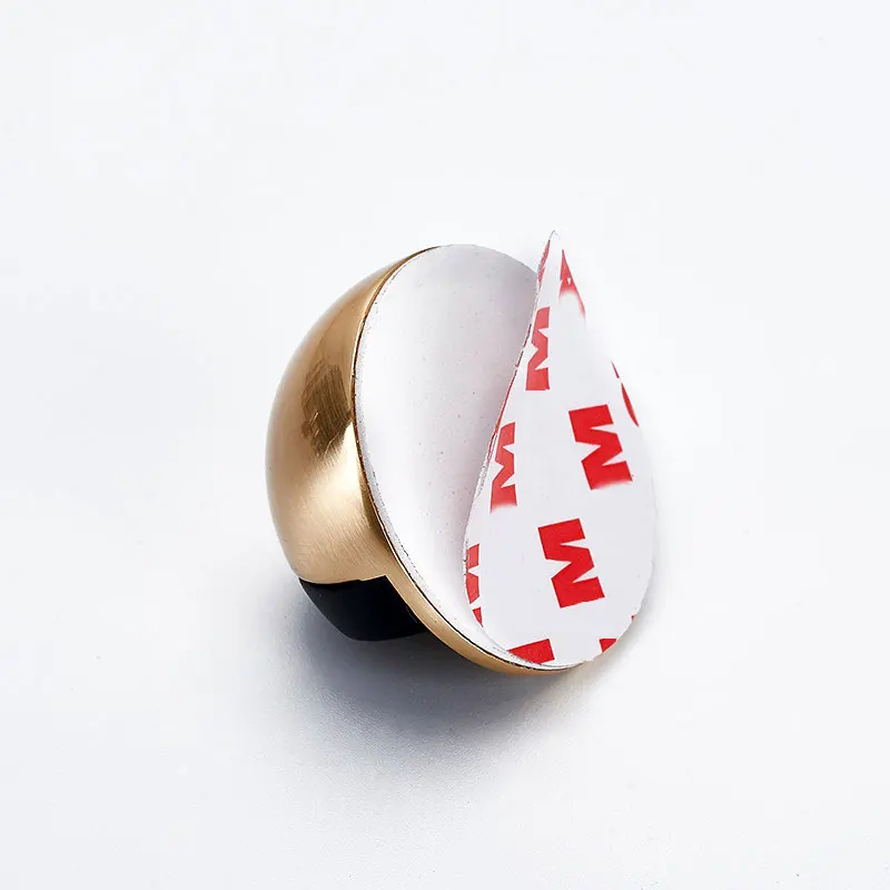 Не пробивая наклейка Скрытая нержавеющая сталь Резиновая Дверь стоппер дверные