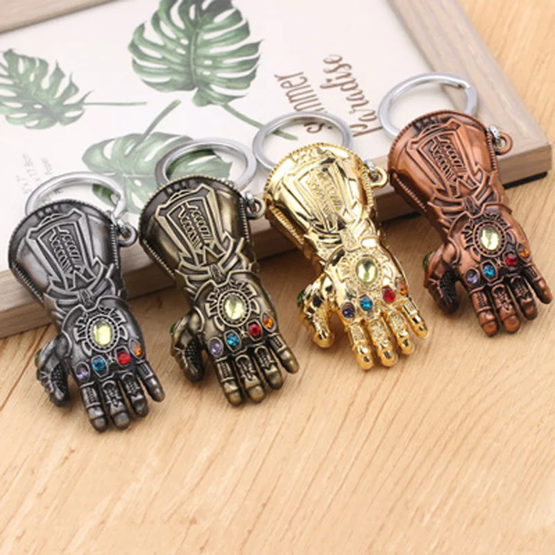 Мстители Endgame Thanos перчатка бесконечности Gauntlet брелок для мужчин подарок металл