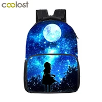 fantasy galaxy backpack for girls children school bags i will never let you go laptop backpacks schoolbags kids school backpack