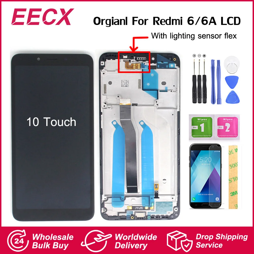 Оригинальный ЖК-дисплей 5 45 &quotдля Xiaomi Redmi 6 LCD сенсорный экран дигитайзер в сборе с