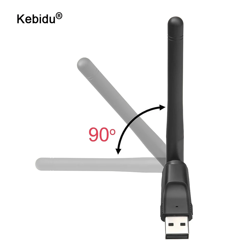 

Kebidu 150 м USB 2,0 Wi-Fi Беспроводной сетевой карты 802,11 b/g/n Сетевой адаптер с поворотная антенна чипсет