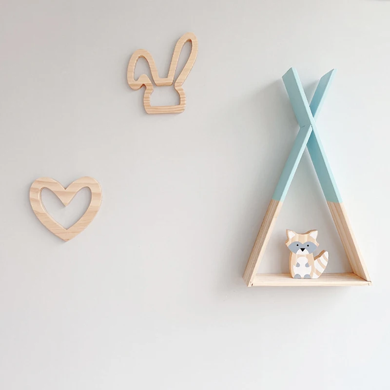 

Natural Pine Wood Wall Sticker 3D Moon Star Airplane Butterfly Wall Art Children Kids Room Decorations Nursery Baby Shower Decor