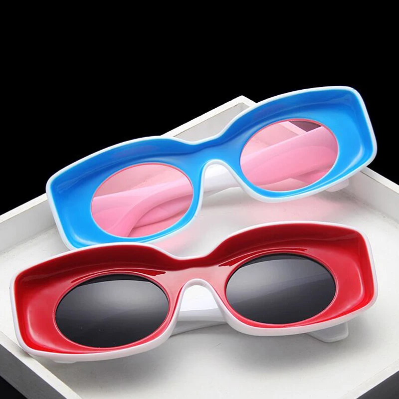 

2021 солнцезащитные очки, Разноцветные квадратные женские солнцезащитные очки, женские очки, пластиковая оправа, прозрачные линзы, UV400, модны...