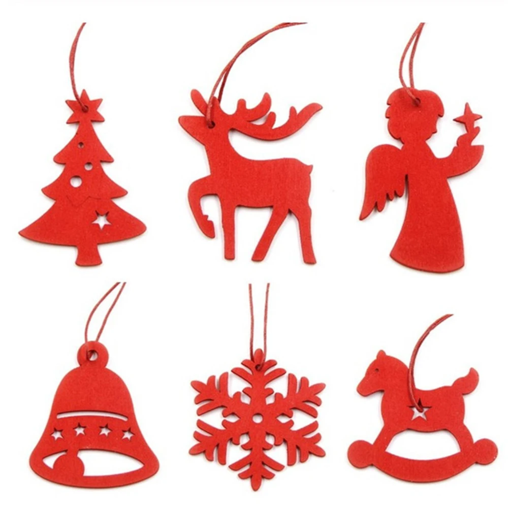6 шт. DIY белые и красные снежинки Рождественская фотография украшения для