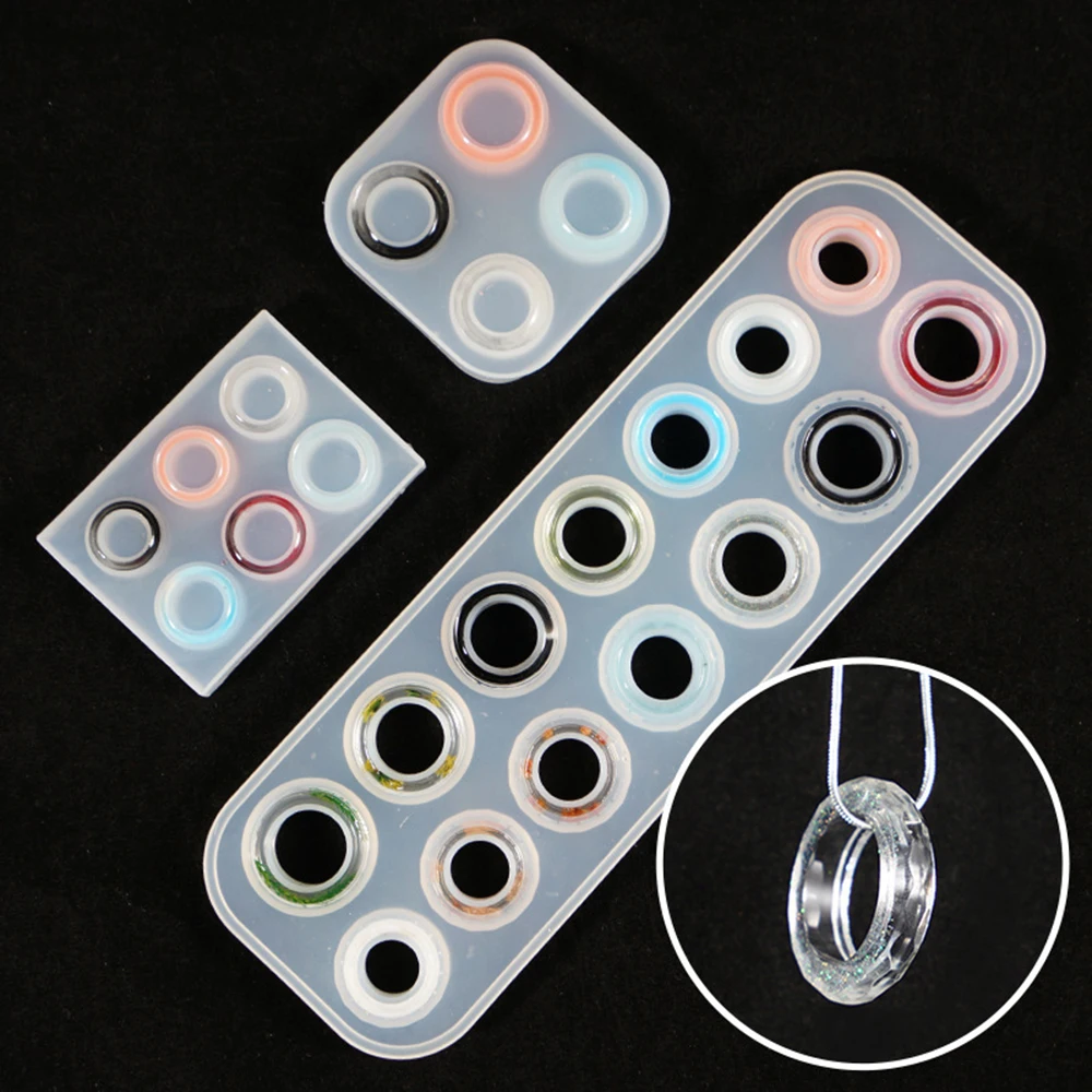 

1 PC Resin Ring Mold Silicone Epoxy Resin Molds with Different Size Jewelry Making Tool for Making Rings Earrings Pendants