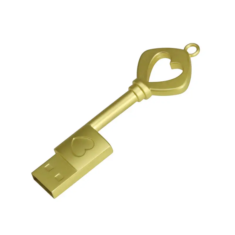 Сердце ключ USB флэш-накопитель ювелирные изделия Алмазный ключ ручка-накопитель 4G 8GB 16GB 64GB Флешка карта памяти Usb флешка водонепроницаемый металлический ключ