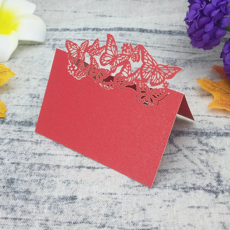 50 шт. лазерная резка Бумага виниловые карты одежда для свадьбы дня рождения