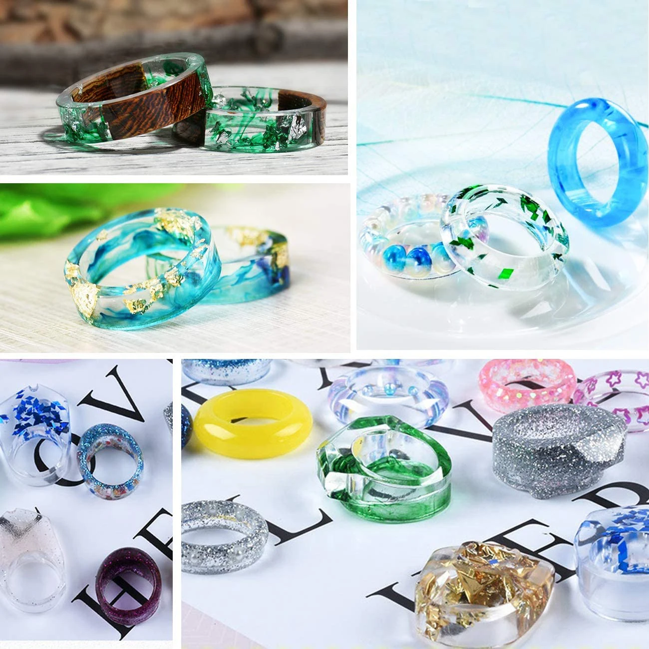 Кольца разных размеров для стайлинга форма из смолы кошачьих ушей формы подвесок