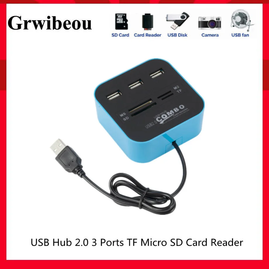 

Устройство для чтения карт Micro SD и TF на 3 порта